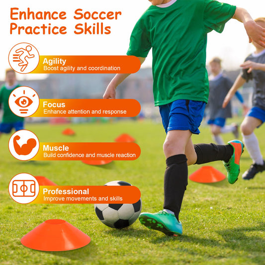 Kids Soccer Goals Training Set with Agility Ladder