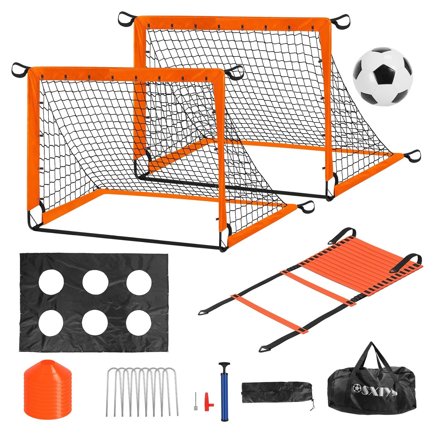 Kids Soccer Goals Training Set with Agility Ladder