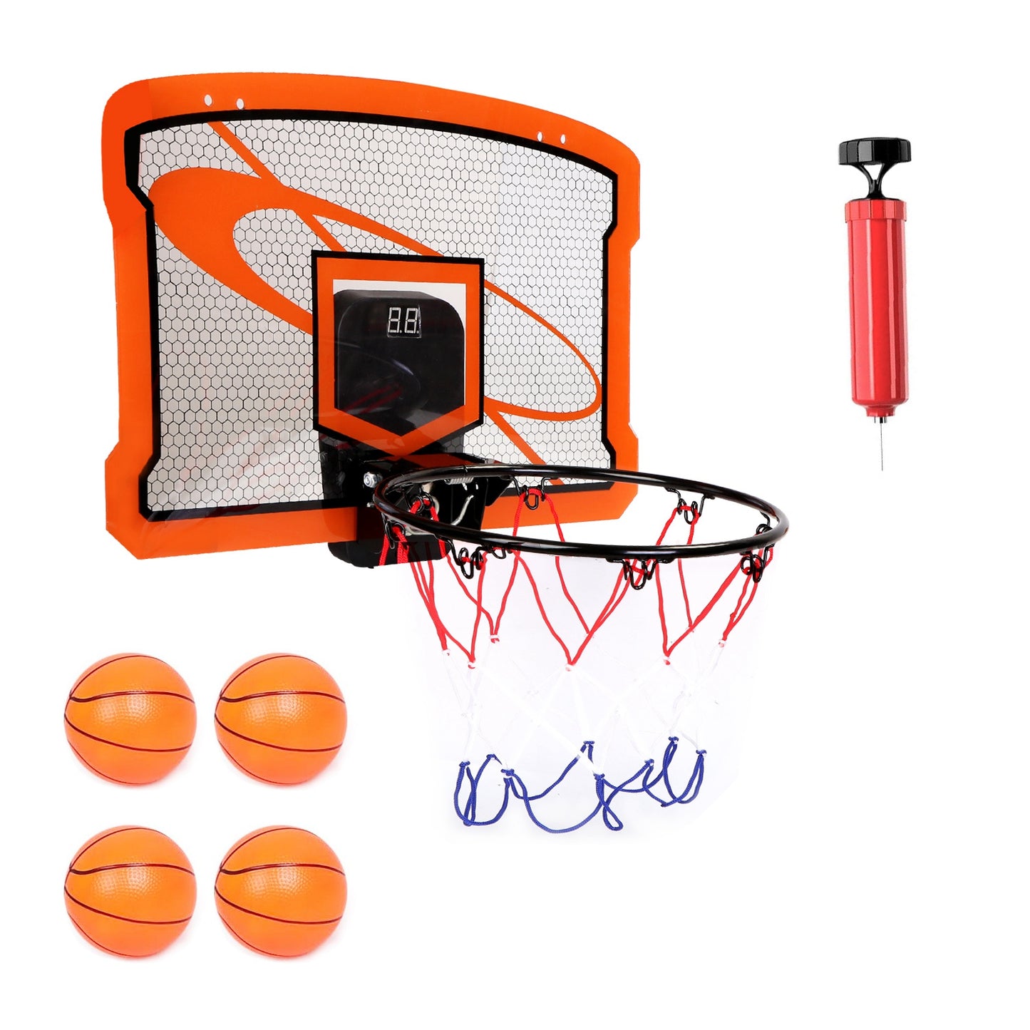 Indoor Mini Basketball Hoop Set with Electronic Scorer